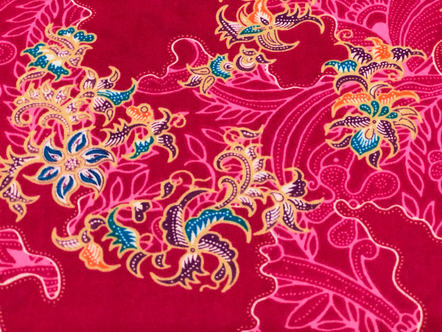 Asian Prints- pink with flowers $12.96/m