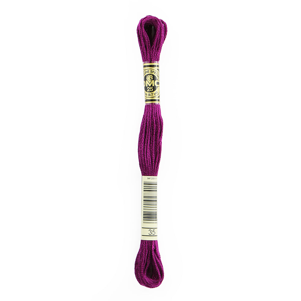 DMC #117 Cotton 6 Strand Floss 8m -35 Very Dark Fuchsia