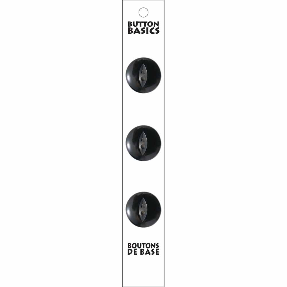 19mm 2 hole black button BB4391G