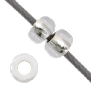 Czech Seed Bead 11/0 Crystal Silver Lined