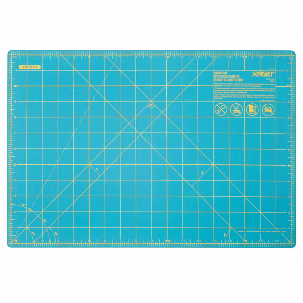 OLFA RM-CG AQA - 12″ x 18″ Double Sided Rotary Mat - Aqua