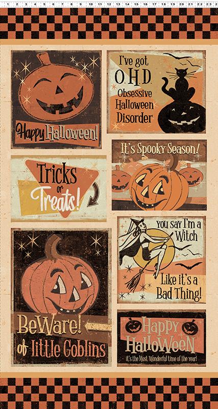 #54. Retro Halloween Panel - Y3245-55 $14.96