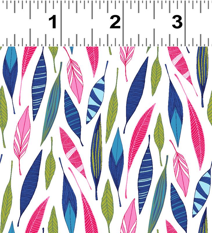 Josie Jean - Multi Coloured Feathers $21.96/m