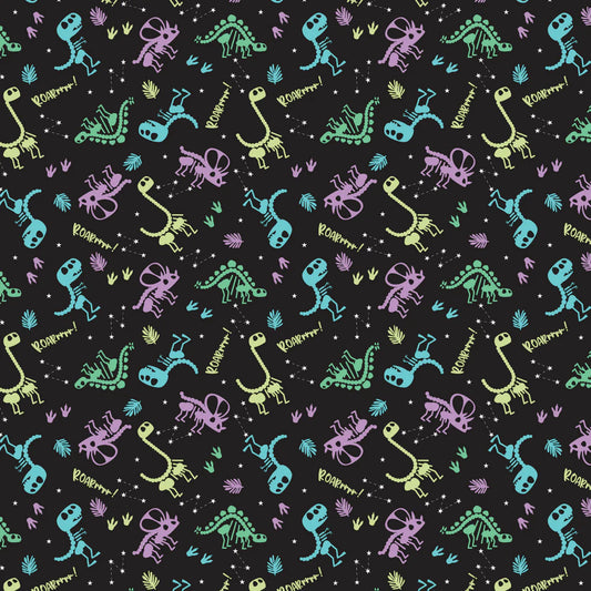Dino Glow Collection-Dino Dreams Glow-Black-21240701R-02 $17.96/m