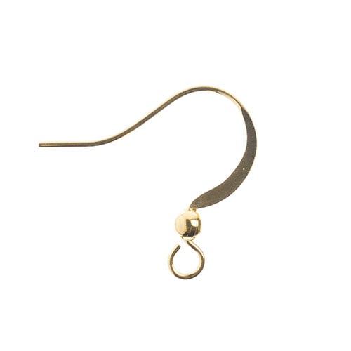 MUST HAVE FINDINGS - EARWIRE W/ BEAD GOLD 60PCS