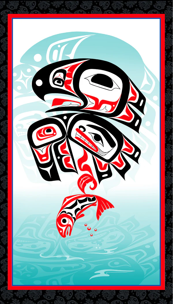 Eagles World-symbols of Pacific Northwest- Black Panel $26.96