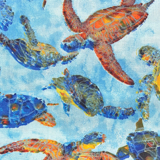 Sea Turtles on blue $16.96/m