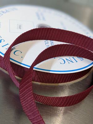 Webbing 1" Wine- POLYPRO WEBBING 25MM $.80/m