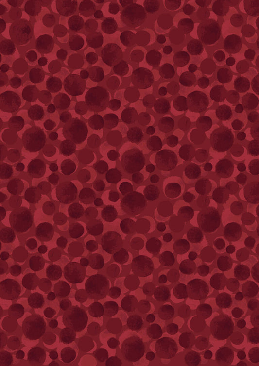 Bumbleberries Basic by Lewis & Irene - Dark Red- BB026 $23.96/m