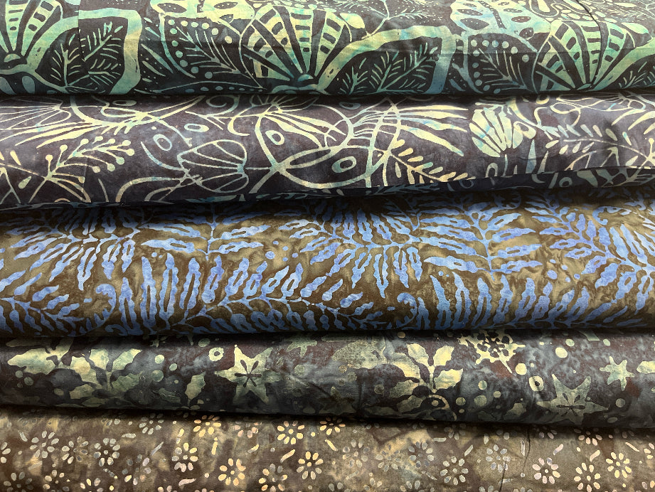 Fat Quarter Bundle Boreal Batiks 10 pieces Ocean $47.95