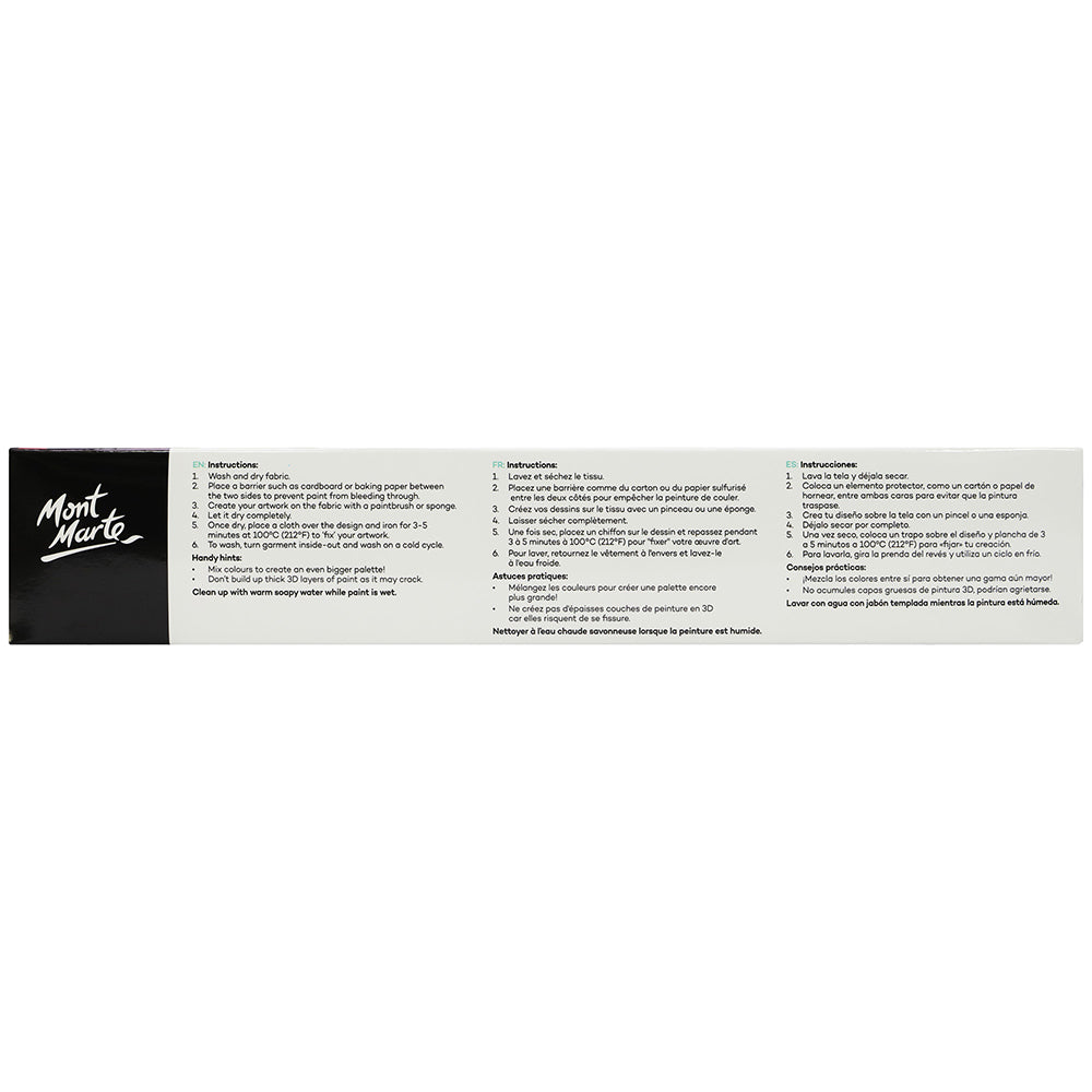 MONT MARTE Signature Fabric Paint Set - 36pc x 20ml (0.7oz)
