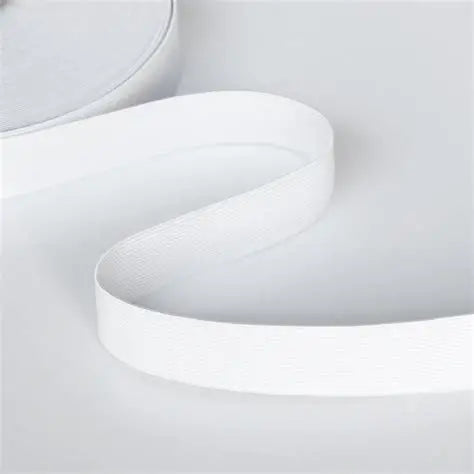 Knitted 25mm White Elastic $0.60/M