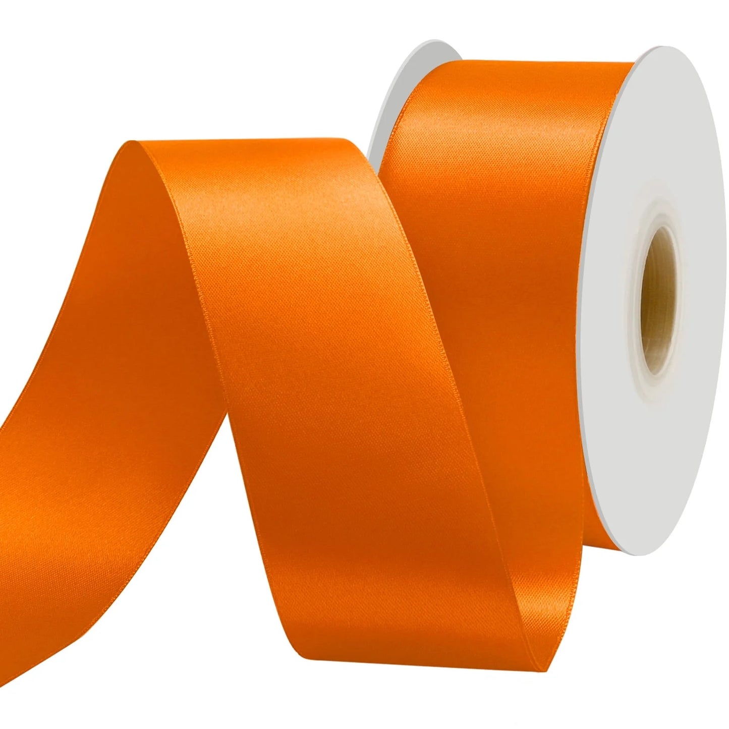 030 Neon Orange - DOUBLE FACE SATIN 25M RIBBON 22MM POLYESTER