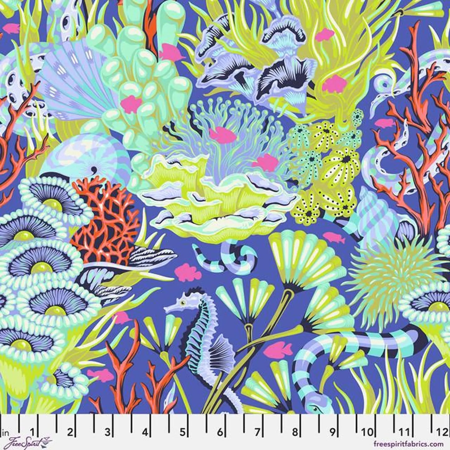 Floral Reef - Reef what you Sew- Marine $26.96/m