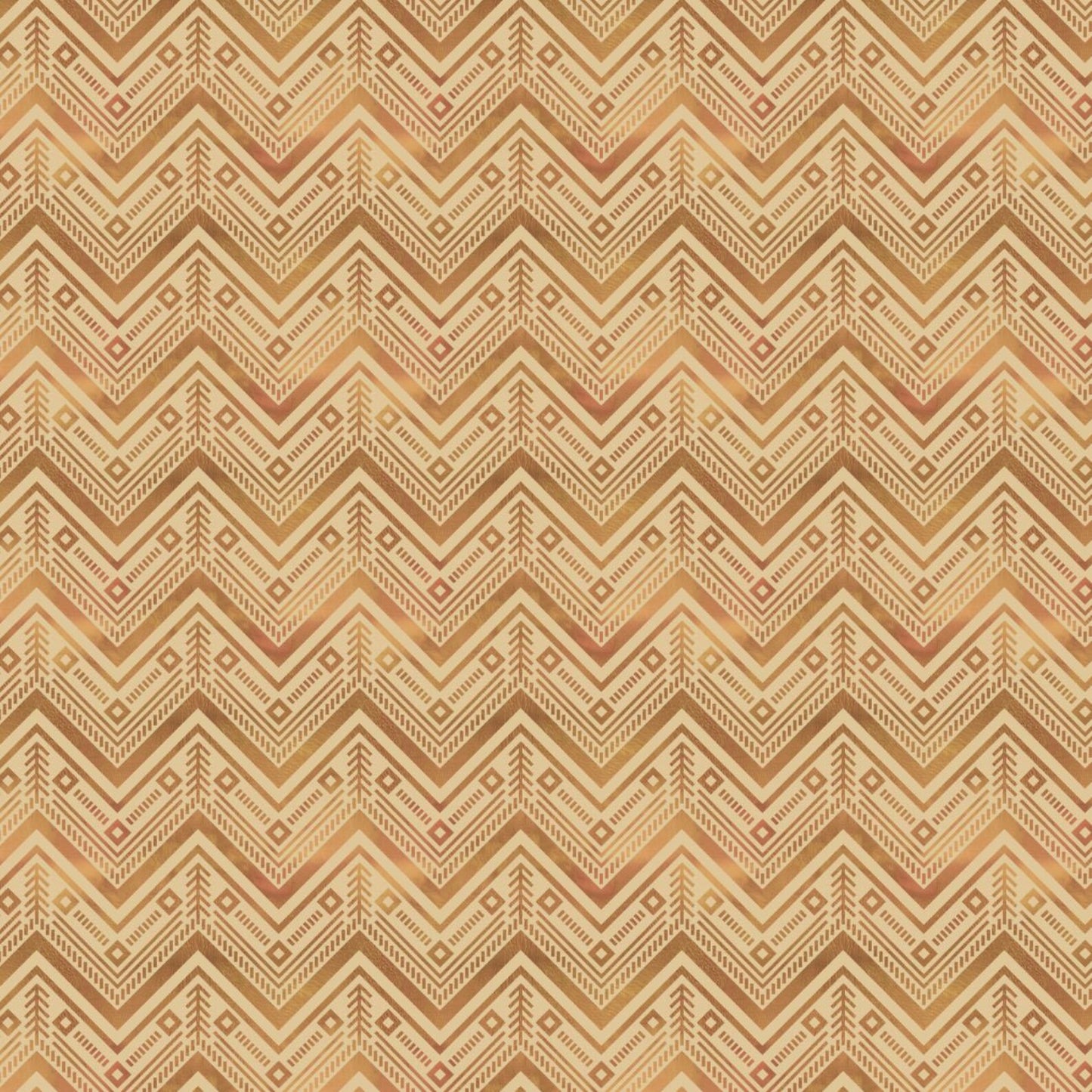 Twilight Wolf Pack Forest Geo Chevron Tan $19.96/m