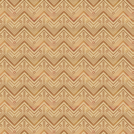 Twilight Wolf Pack Forest Geo Chevron Tan $19.96/m