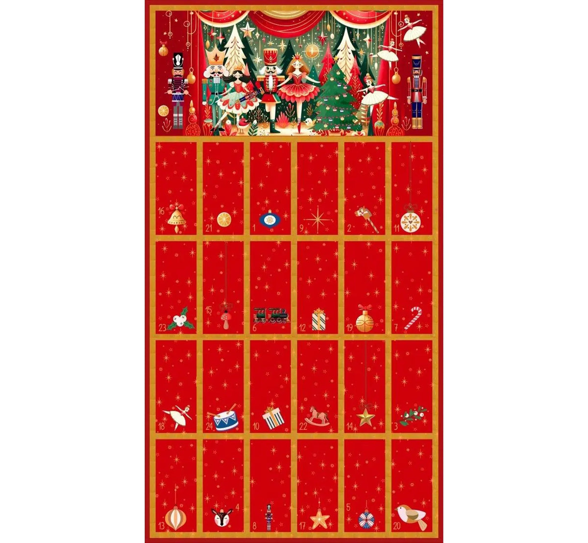 Christmas Ballet by Stoff - Christmas Calendar Panel $15.96 each