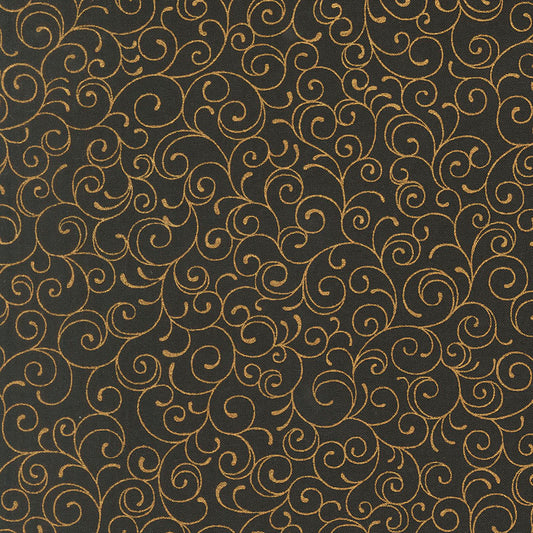 Merry Manor Metallic 2025 By Moda – Ebony $27.96/m
