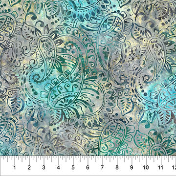 Fanfare Large Paisley Turquoise Multi 83680-62 $20.96/m