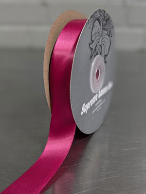 SINGLE FACE SATIN 30M    POLYESTER RIBBON 22MM $.68/m ( Click to choose colors)