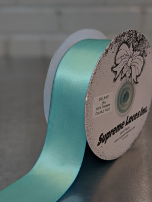 007 Turquoise DOUBLE FACE SATIN 25M RIBBON 38MM POLYESTER $.96/m