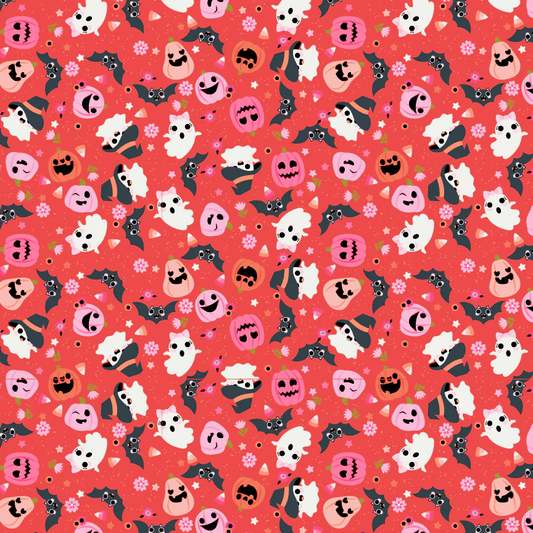 Not Scary by Poppy Cotton- Going Batty Orange $24.96/m