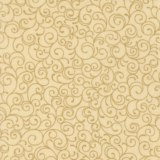Merry Manor Metallic 2025 By Moda – Cream $27.96/m