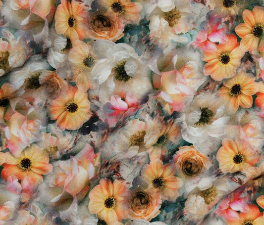 DIGITAL ECOVERO CREPE - yellow multi $14.96/m