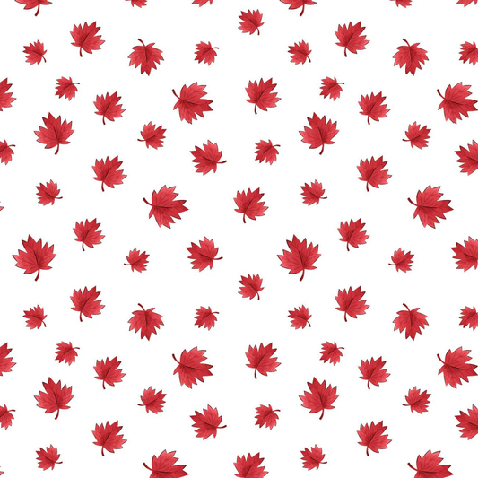 OH CANADA - 36250103-01 MAPLE LEAVES WHITE $19.96/m