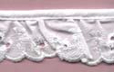 FRILLED EYELET 37MM      POLYESTER COTTON lace $2.40/m