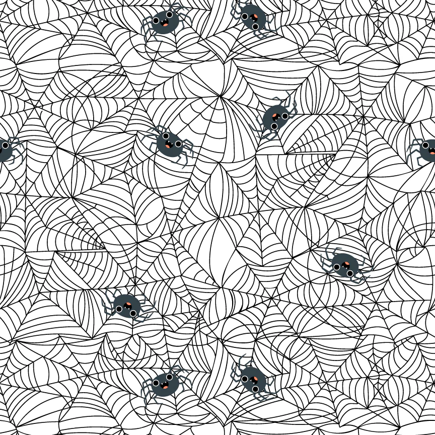 Not Scary by Poppy Cotton- Spunky Spidey White $24.96/m