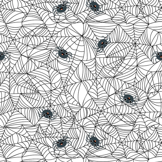 Not Scary by Poppy Cotton- Spunky Spidey White $24.96/m