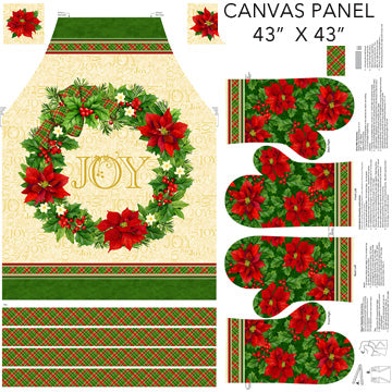 Deck The Halls Apron Panel Beige Multi C29004-12 $25.96 each