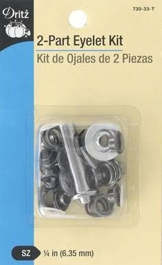 2-Part Eyelet Kit 1/4" Gunmetal
