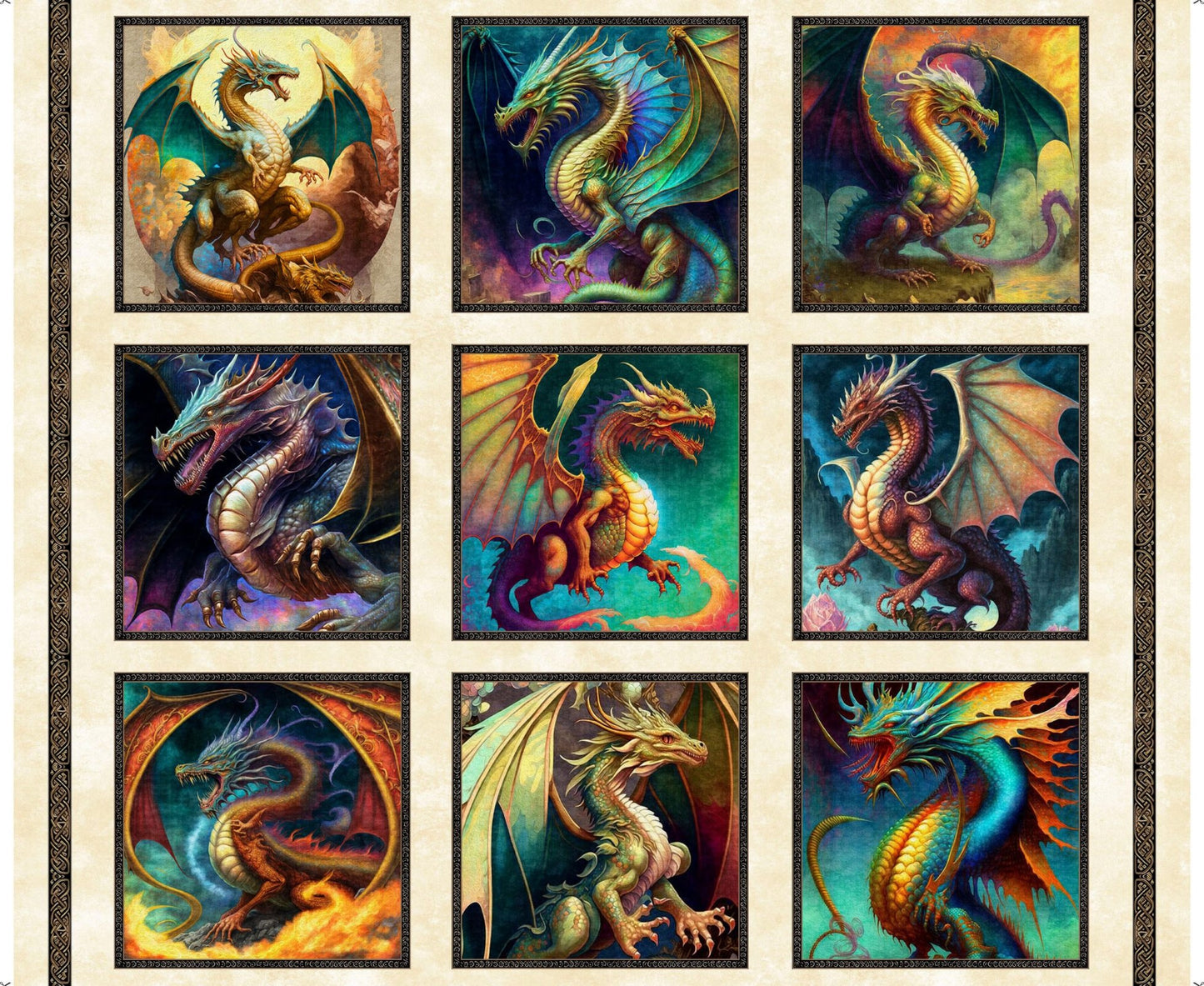 Dragon Fyre Large Dragon Picture Patches Cream 29926-E - Dan Morris  $22.95