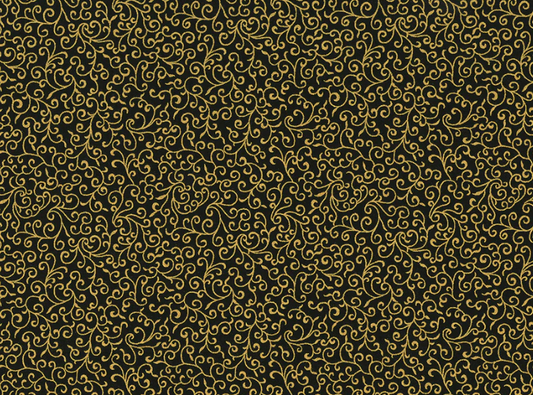 Winter Blossom by Hoffman - Black/gold