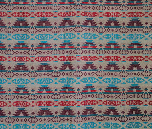 45776-01 WOODLANDS-AQUA/WINE $26.96/m