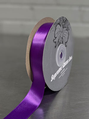 SINGLE FACE SATIN 30M    POLYESTER RIBBON 22MM $.68/m ( Click to choose colors)