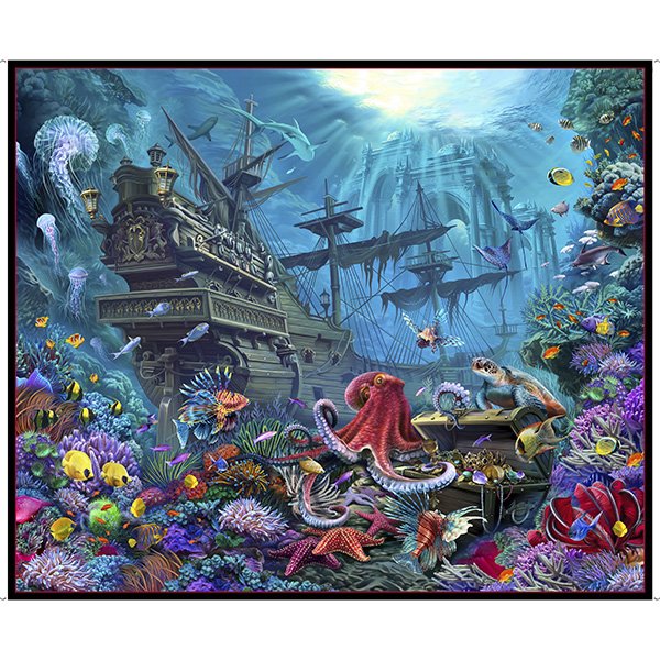 # 1000 Treasures at Sea- Sunken Ship Panel 29919 X $25.95