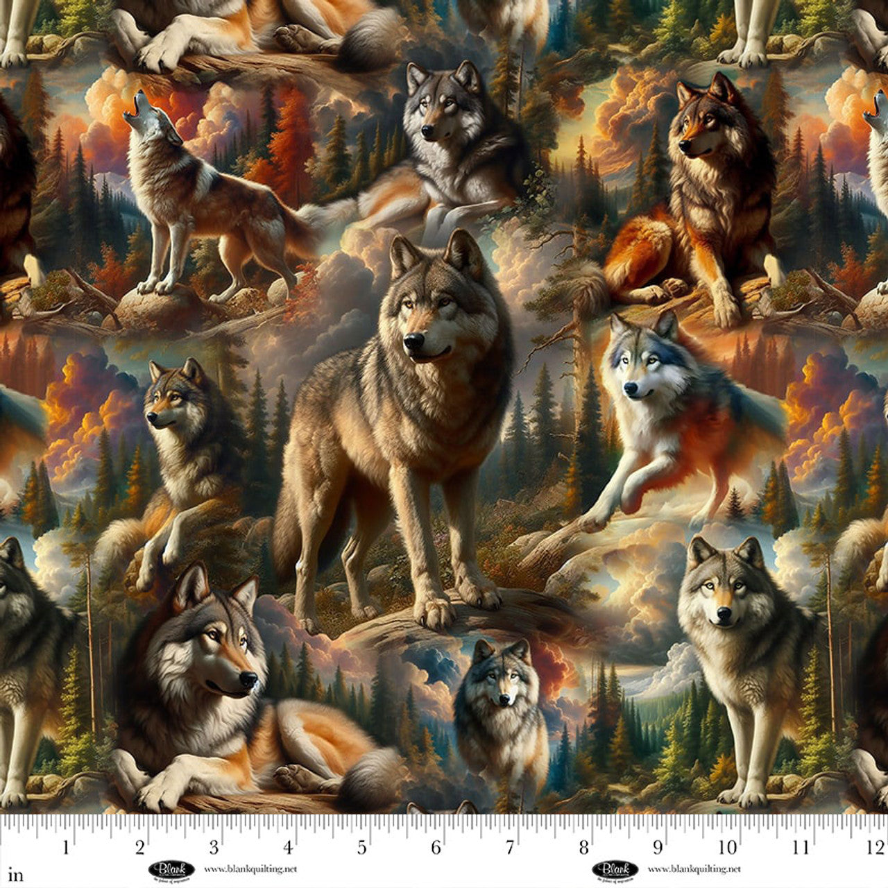 WILDERNESSMI-B-4181MK-90 - Wolves- Minky $37.96/m