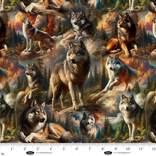 WILDERNESSMI-B-4181MK-90 - Wolves- Minky $37.96/m