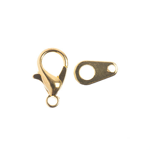 Lobster Clasp set 12 mm gold 10pc