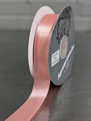 SINGLE FACE SATIN 30M    POLYESTER RIBBON 22MM $.68/m ( Click to choose colors)