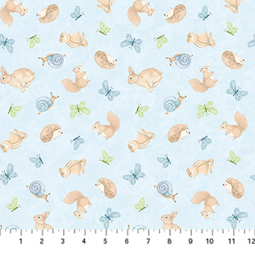 Peas in a Pod Animal Toss Blue Multi F29037-21 $21.96/m