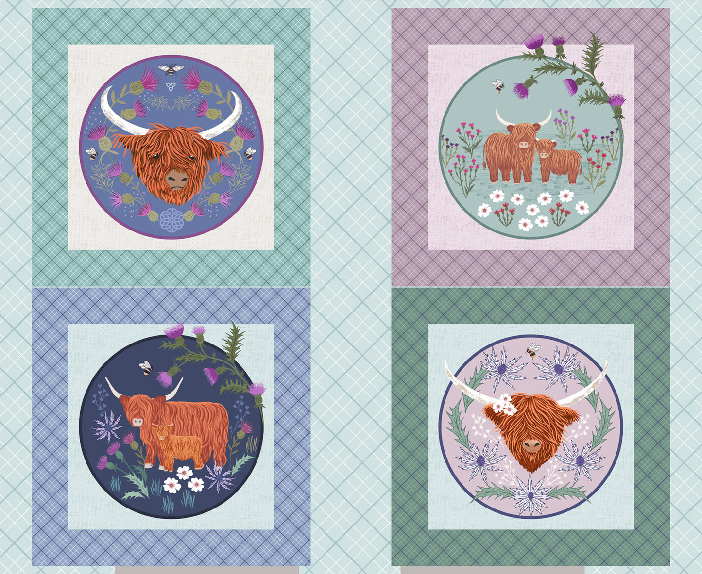 Celtic summer 1 yard panel - A993 $26.99