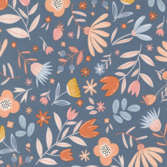 Blossoms And Blooms By Elena Amo For Moda – Denim $26.96/m