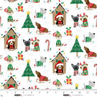 Merry Woof-Mas 8352-06 White $20.96/m