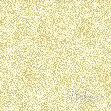 Winter Blossom by Hoffman - Natural/gold $26.96/m