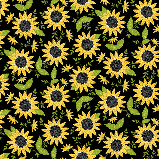 Bee Happy Sunflower by Andover Fabrics $22.96/m