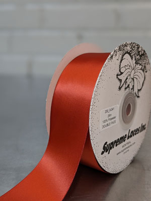 041 Copper -DOUBLE FACE SATIN 25M RIBBON 38MM POLYESTER $.96/m